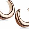 Pierced Owl Pierced Owl - Rose Gold Tone Plain Saddle Spreader Ear Gauges In 316L Stainless Steel, Sold As A Pair Body Piercing Plugs