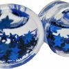 Pierced Republic Pierced Republic Blue Star Glitter Liquid Filled Ear Plugs - Double Flared - 6 Sizes - Pair Body Piercing Plugs