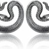 LADEMAYH Lademayh 2Pcs Size 0G - 1 Inch Ear Plugs Gauges For Ears Body Jewelry, Snake Ear Tunnels Gauge Earrings For Women, Hypoallergenic Stainless Steel Stretched Ears Gauges Expander Body Piercing Plugs