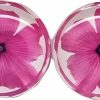 Pierced Republic Pierced Republic Pink Hibiscus Flower - Clear Acrylic Ear Plugs - Clear Double Flared Gauges - 6 Sizes - Pair - New! Body Piercing Plugs