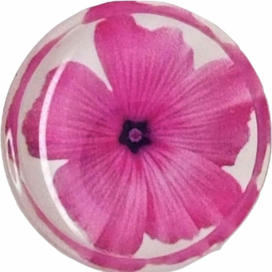 Pierced Republic Pierced Republic Pink Hibiscus Flower - Clear Acrylic Ear Plugs - Clear Double Flared Gauges - 6 Sizes - Pair - New! Body Piercing Plugs