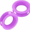 Generic 2Pcs Silicone Purple Double Flared Saddle Stretcher Ear Tunnel Gauge Plug Earring Lobe Piercing Jewelry Pick Size Body Piercing Plugs