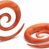 Mystic Metals Body Jewelry Mystic Metals Body Jewelry Saba Wood Super Spirals (Pw-324) Plugs Gauges - Sold As A Pair Body Piercing Plugs