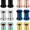 Lcolyoli Lcolyoli Ear Gauges Tunnels Plugs Stainless Steel Screwed Flesh Expander Earrings Body Piercing Jewelry With Double Flared Set For Women Men 8G-000G 12 Pieces Body Piercing Plugs