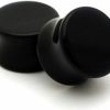 Mystic Metals Body Jewelry Mystic Metals Body Jewelry Black Agate Stone Plugs - 00G - 10Mm - Sold As A Pair Body Piercing Plugs