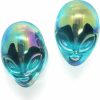 Generic Alien Glass Ear Gauge Plugs Double-Flare Blue (1\" / 25Mm) Body Piercing Plugs