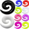 MoDTanOiz - Ear plugs (1 Pair) 8 Gauge 3Mm To 3/4 Gauge 20Mm Acrylic Ear Plugs Spiral Expander Stretcher Fit Body Piercing Plugs