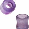 AccGin Accgin Natural Amethyst/Rose/Moonstone Quartz Stone Double Flared Tunnel Plug Gauges Earrings, Sold As Pair 5Mm-12Mm Body Piercing Plugs