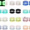 TOPBRIGHT Topbright 12 Pairs Ultra Thin Soft Silicone Ear Gauges 24 Pcs Earring Plugs Body Piercing Plugs