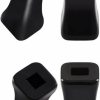 BIG GAUGES Big Gauges 2 Pairs Black Acrylic Square Double Flared Saddle Piercing Jewelry Stretcher Ear Earring Lobe Flesh Tunnel Plugs Body Piercing Plugs