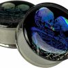 Mystic Metals Body Jewelry Mystic Metals Body Jewelry Pair Of Holographic The Lovers Double Flared Picture Plugs (Mto-061) Body Piercing Plugs