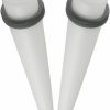 bodyjewellery Bodyjewellery White Acrylic Ear S Stretching Tapers Plugs Piercing 2Pcs Body Piercing Plugs