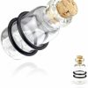 WildKlass Jewelry Clear Cork Bottle With 2-Black O-Rings Glass Wildklass Plugs Body Piercing Plugs