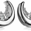 Zaya Body Jewelry Zaya Body Jewelry Pair Floral Filigree Center Saddle Spreader Hooks Surgical Steel Ear Plugs Tunnels Gauges 00G 1/2\" 9/16\" 5/8\" Inch Body Piercing Plugs