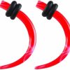 Amazon Red Acrylic Ear S Stretching Talon Claw Tapers Plugs Piercing 2Pcs Body Piercing Plugs