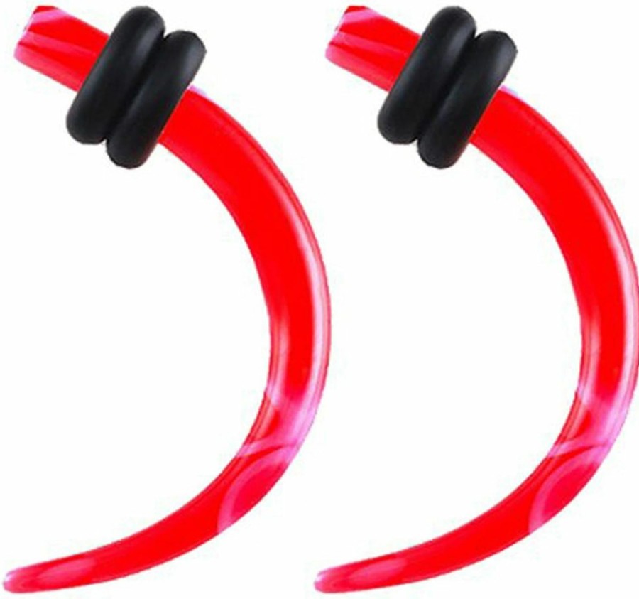 Amazon Red Acrylic Ear S Stretching Talon Claw Tapers Plugs Piercing 2Pcs Body Piercing Plugs