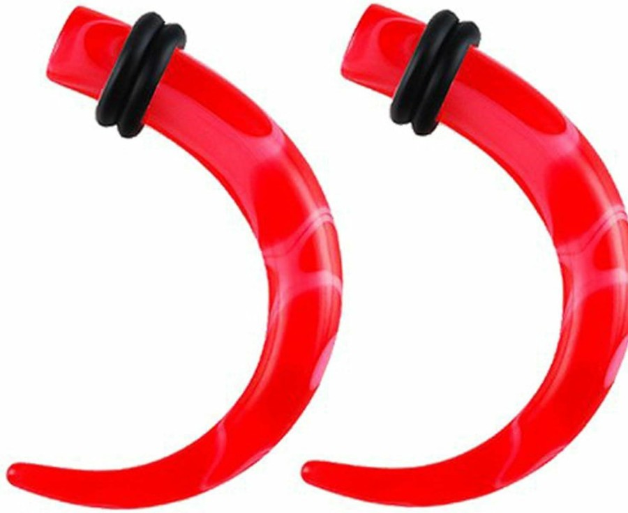 Amazon Red Acrylic Ear S Stretching Talon Claw Tapers Plugs Piercing 2Pcs Body Piercing Plugs