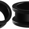 BIG GAUGES Big Gauges Pair Of Black Acrylic Flesh Tunnels External Piercing Jewelry Stretcher Screw-Fit Ear Plugs Earring Lobe Body Piercing Plugs