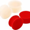 BanaVega Banavega 4Pcs Silicone Skin Double Flared Saddle Red Ear Stretcher Plugs Flesh Earring Lobe Gauge Piercing Jewelry Choose Sizes Body Piercing Plugs