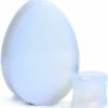 Generic Pair 1/2\" (12Mm) Opalite Teardrop Stone Plugs Double Flare Gauges Organic Moonstone White Clear Tunnels (2Pcs) Body Piercing Plugs