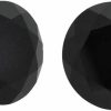 Mystic Metals Body Jewelry Mystic Metals Body Jewelry Pair Of Black Faceted Double Flare Glass Plugs (Pg-556) Body Piercing Plugs