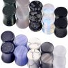 Qmcandy Qmcandy 10 Pairs-12 Pairs Natural Stone Ear Plugs Double Flare Saddle Stretching Gauges Expander 2G-5/8 Inch Body Piercing Plugs