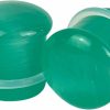 Generic Pair Of Light Green Cat Eye Stone Single Flare Plugs (Stn-717) Body Piercing Plugs