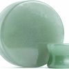 Generic Pair 1-1/2\" (38Mm) Green Aventurine Stone Plugs Double Flare Gauges Jade Organic Ear Tunnels (2Pcs) Body Piercing Plugs