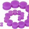 Qmcandy Qmcandy 24Pcs 6G-15/16 Inch Luminous Saddle Silicone Double Flared Ear Plugs Kit Ear Stretching Set Body Piercing Plugs