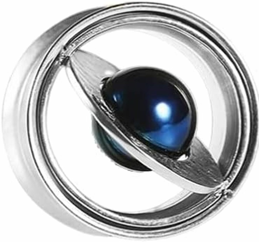 Pierced Republic Pierced Republic Planet With Rings Ear Plugs - Pair Of Stainless Steel Ear Gauges - 5 Size Options Body Piercing Plugs