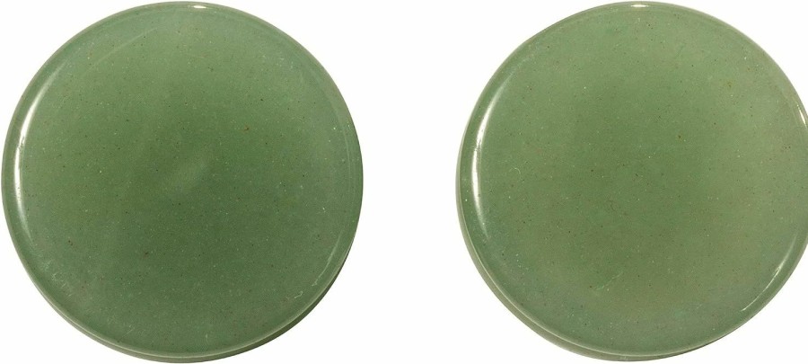 Pierced Owl Pierced Owl Natural Green Aventurine Stone Flat Front Double Flared Plugs, Sold As A Pair Body Piercing Plugs