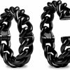 DOEARKO Doearko 2Pcs Fashion Stainless Steel Ring Chain Ear Weights Hangers Plugs Expander Piercing Earrings Body Jewelry Body Piercing Plugs