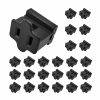 Ajiminyco (25Pack)Ajiminyco Spt-1 Male Vampire Plug Polarized 18 Gauge Black Plug Snap On Gilbert Zip Plug Vampire Plugs(25 Pack)(Spt1 Black Male) Body Piercing Plugs