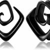 DOEARKO Doearko 2Pcs Fashion Spiral Simple Saddle Plugs Saddle Hangers For Stretched Lobe Ear Tunnels Gauge Plugs Piercing Body Jewelry Body Piercing Plugs