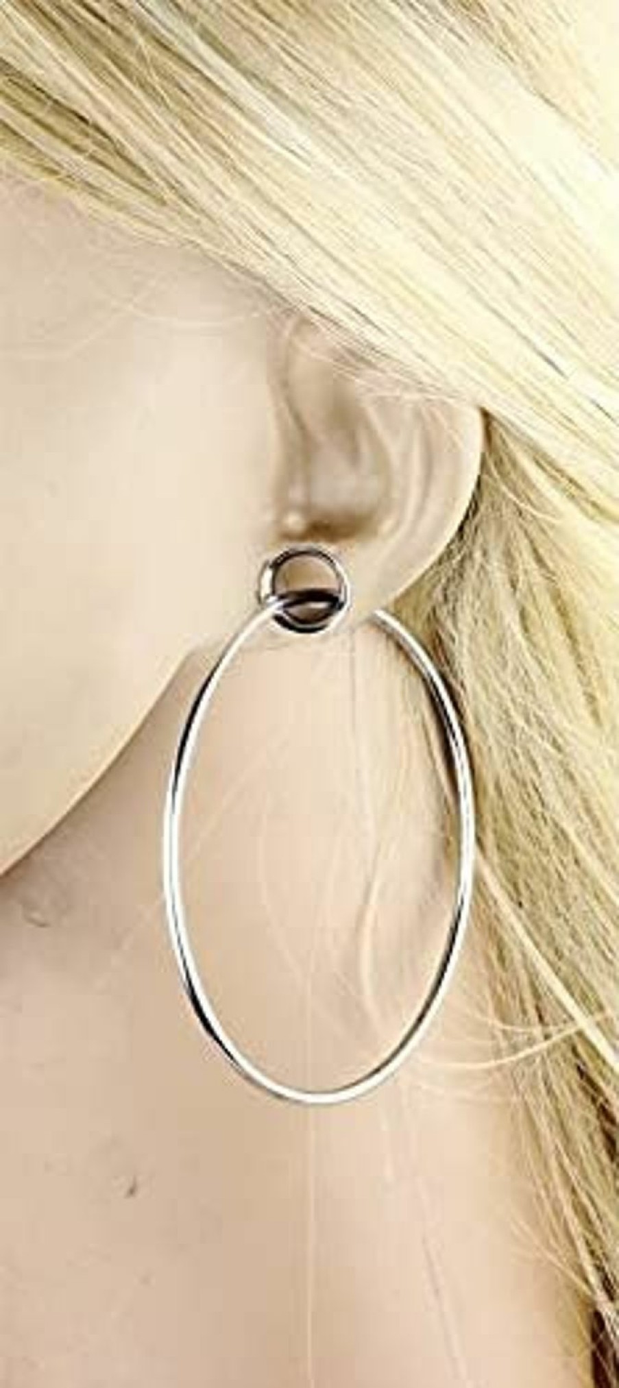 Pierced Republic Pierced Republic Dangling Large Hoop Ear Gauges - Pair Of Stainless Steel Flared Ear Plugs - 6 Size Options Body Piercing Plugs