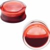 YOFANST Yofanst Red Liquid Blood Ear Plugs Acrylic Saddle Stretching Tunnels Expander Gauge 0G To 1 Inch Body Piercing Plugs