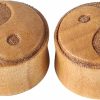 FM FM42 Fm Fm42 Yin And Yang Tai Ji Wood Ear Plugs Double Flare Saddle Stretching Gauges Expander 8Mm-24Mm Body Piercing Plugs