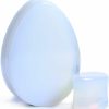 Generic Pair 7/16\" (11Mm) Opalite Teardrop Stone Plugs Double Flare Gauges Organic Moonstone White Clear Tunnels (2Pcs) Body Piercing Plugs