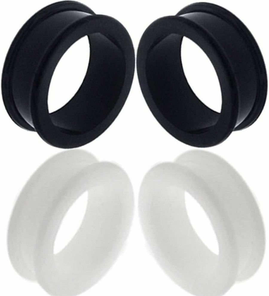 GOMODBODY (Made From Silicone) Flexible Silicone Flesh Tunnel Gauge Stretcher Expander Ear Piercing Available Size 2G (6Mm) To 1 3/16" (30Mm) Body Piercing Plugs