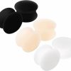 KJM FASHION Kjm Fashion 6 X Black Silicone Double Flared Ear Stretcher Expander, Silicone Body Piercing Plugs