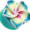 WildKlass Jewelry Hawaiian Plumeria Flower Acrylic Ear Gauge Wildklass Plug Body Piercing Plugs