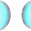 Generic Pair Of Iridescent Aurora Borealis Glass Double Flare Plugs (Pg-562) (2G (6Mm)) Body Piercing Plugs