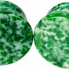 Generic Pair Of Qinghai Jade Stone Double Flare Plugs (Stn-727) Body Piercing Plugs