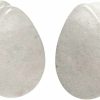 Mystic Metals Body Jewelry Mystic Metals Body Jewelry Pair Of Cloudy Quartz Stone Teardrop Plugs (Stn-645) Body Piercing Plugs