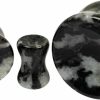 Mystic Metals Body Jewelry Mystic Metals Body Jewelry Pair Of Concave Zebra Jasper Stone Plugs (Stn-756) Body Piercing Plugs