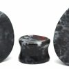 Mystic Metals Body Jewelry Pair Of Chicken Blood Stone Concave Teardrop Double Flare Plugs (Stn-682) Body Piercing Plugs