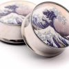 Mystic Metals Body Jewelry Mystic Metals Body Jewelry Double Flare Tidal Wave Picture Plugs - Sold As A Pair Body Piercing Plugs