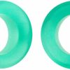 Mystic Metals Body Jewelry Pair Of Light Green Cat Eye Stone Concave Tunnels (Stn-669) Body Piercing Plugs