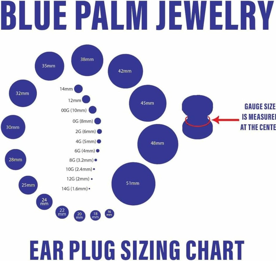 blue palm jewelry Blue Palm Jewelry Pair Of Black Obsidian Coffin Stone Saddle Plug Double Flare Ear Lobe Plugs E592 Body Piercing Plugs