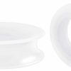 bodyjewellery Bodyjewellery White Silicone Double Flared Ear Plugs - Sold As A Pair Body Piercing Plugs